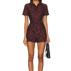 Amanda Uprichard—Ireland Romper in Red & black